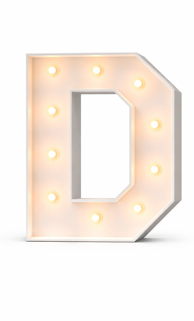 Light Letter D - TE HUUR